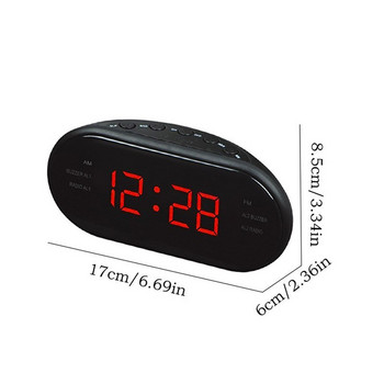 Ρολόι AM/FM LED Ηλεκτρονικό επιτραπέζιο Ξυπνητήρι Ψηφιακό επιτραπέζιο ραδιόφωνο Δώρο Αναλώσιμα γραφείου οικιακής χρήσης Λειτουργία αναβολής Ξυπνητήρι Ρολόι ΗΠΑ Βύσμα