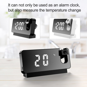 Ρολόι ξυπνητήρι πλαστικής προβολής Φορητό αφαιρούμενο ηλεκτρονικό θερμόμετρο ακύρωσης θορύβου Οικιακά ρολόγια εκμάθησης