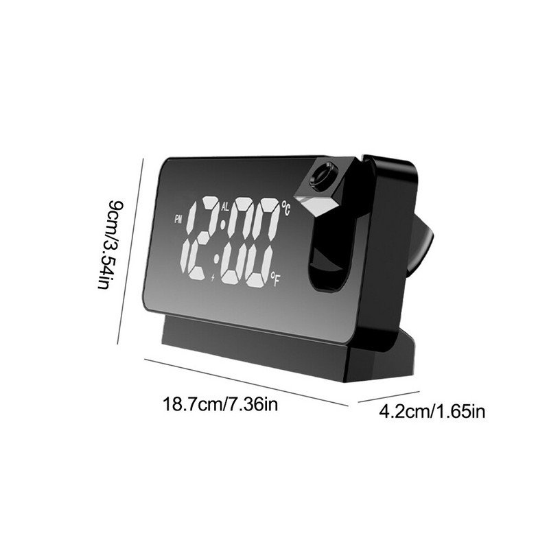 Műanyag vetítős ébresztőóra Hordozható, kivehető elektronikus hőmérő Zajszűrős háztartási tanulási órák