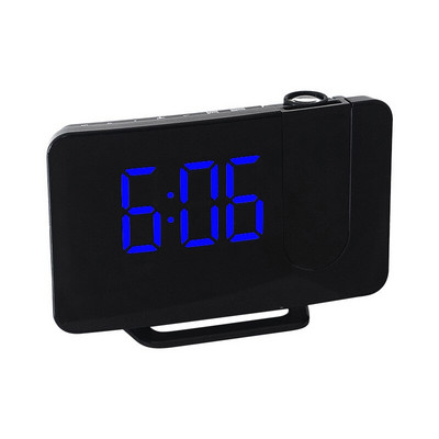 3D vetítésű ébresztőóra Elektronikus LED-es digitális órák asztali USB FM rádió Időprojektor Szundi óra Hálószoba Éjjeli óra