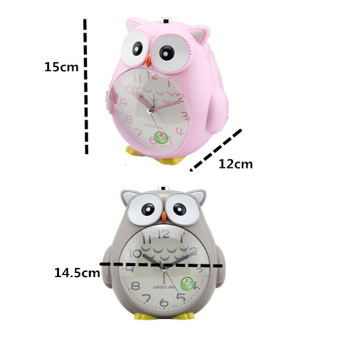 Miela pelėda Žadintuvas Stalo laikrodis Šviečianti funkcija Žadintuvas vaikams Draugams Dovanos Tylus šlavimo judesys