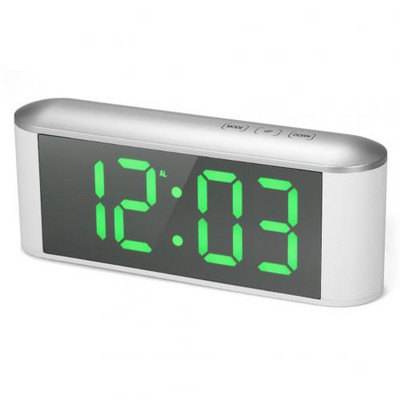 Hot Table Desk LED képernyő tükör Digitális idő hőmérséklet kijelző szundi ébresztőóra