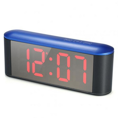 Hot Table Desk LED képernyő tükör Digitális idő hőmérséklet kijelző szundi ébresztőóra