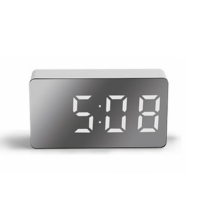 Tükör ébresztőóra Lakásfelszerelések Elektronikus óraasztal Digitális Hálószoba Dekorációs Asztal és Kiegészítő Smart Hour Led