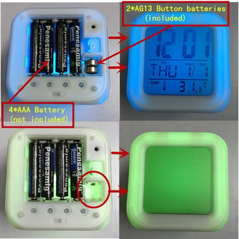 Ψηφιακό ξυπνητήρι LED Union Jack The Flag of United Kingdom Backlight Snooze Thermometer Ημερολόγιο Ρολόι Επιτραπέζια ρολόγια Λαμπτήρες