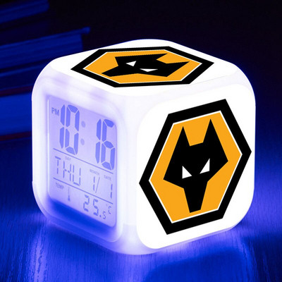 Ceas cu alarmă digital Union Jack LED Drapelul Regatului Unit Iluminare din spate Amânare Termometru Calendar Ceas Ceasuri de masă Lămpi