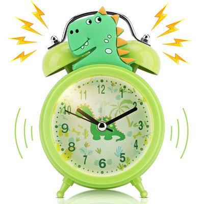 Παιδικό Ξυπνητήρι Χαριτωμένο Επιτραπέζιο Ρολόι Μονόκερος Δεινόσαυρος Ρολόι διπλό κουδούνι με ξυπνητήρι με οπίσθιο φωτισμό για παιδιά Δώρα γυμναστικής ύπνου
