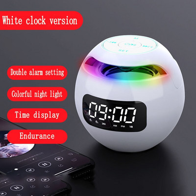 Mini Bluetooth hangszóró vezeték nélküli Bluetooth hangdoboz LED kijelzővel ébresztőóra Hifi TF kártya MP3 zenelejátszás BT hangszóró