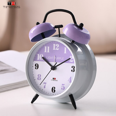 TIMESS Nou Ceas Deșteptător Creativ Pentru Dormitor Clopot De Metal Ceas Deșteptător De Culoare Mică Pentru Copii Studenti Cu Ceas Deșteptător Cu lumină de noapte