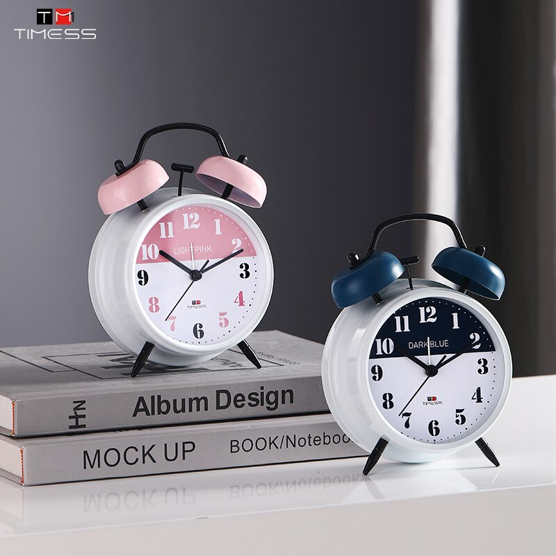 TIMESS Nou Ceas Deșteptător Creativ Pentru Dormitor Clopot De Metal Ceas Deșteptător De Culoare Mică Pentru Copii Studenti Cu Ceas Deșteptător Cu lumină de noapte