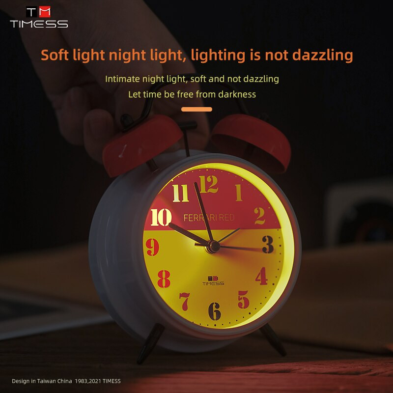 TIMESS Nou Ceas Deșteptător Creativ Pentru Dormitor Clopot De Metal Ceas Deșteptător De Culoare Mică Pentru Copii Studenti Cu Ceas Deșteptător Cu lumină de noapte