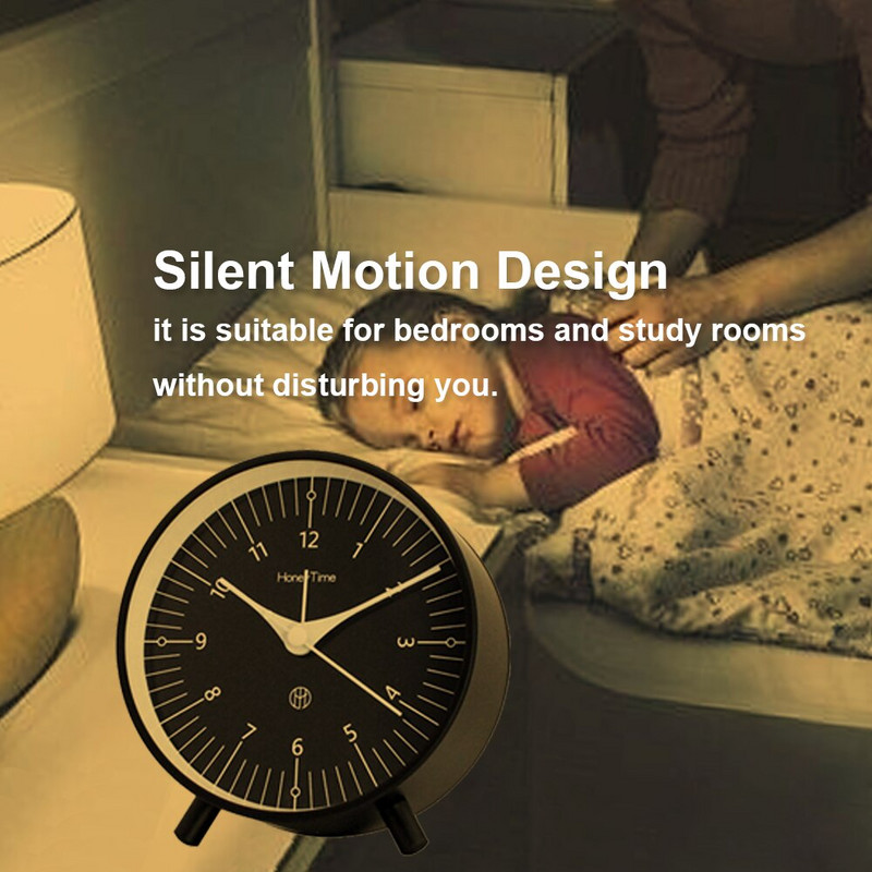 Ceasuri cu alarmă pentru studenți, cu mecanism silențios, lumină de noapte, 4 inci, portabil, masă, birou, ceas pentru copii, dormitor, cameră de studiu