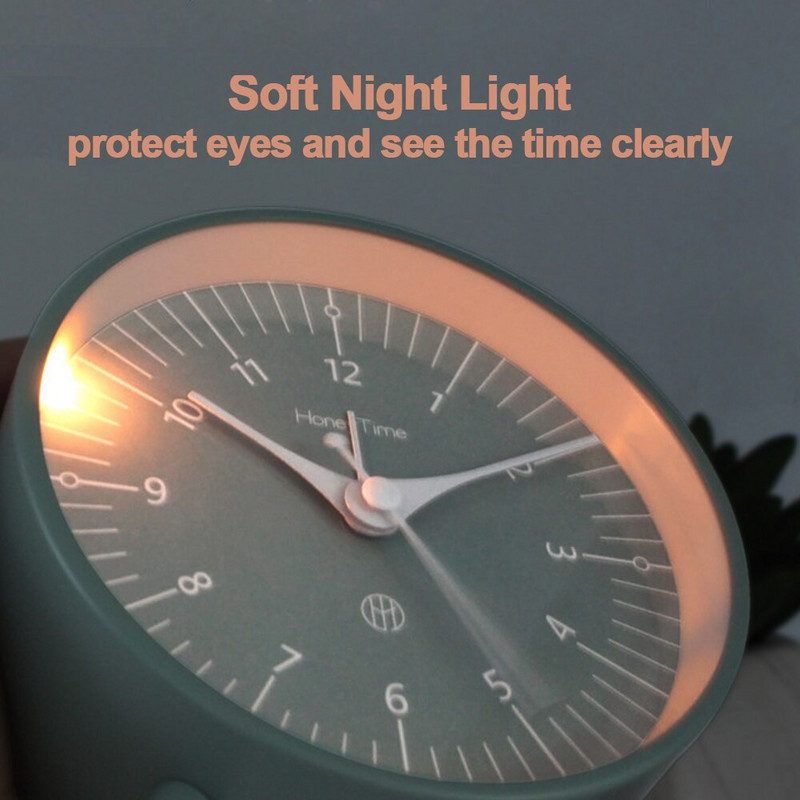 Ceasuri cu alarmă pentru studenți, cu mecanism silențios, lumină de noapte, 4 inci, portabil, masă, birou, ceas pentru copii, dormitor, cameră de studiu