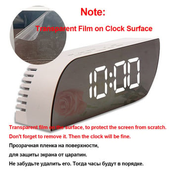 Ξυπνητήρι LED Ψηφιακός καθρέφτης Snooze Επιτραπέζιο ρολόι αφύπνισης Φως Ηλεκτρονική οθόνη μεγάλης ώρας Θερμοκρασία σπιτιού Διακοσμητικά ρολόγια