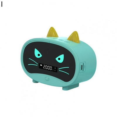 Difuzor compatibil cu Bluetooth Mini ceas deșteptător portabil Cute Cartoon Cat Difuzor wireless pentru exterior reloj despertador