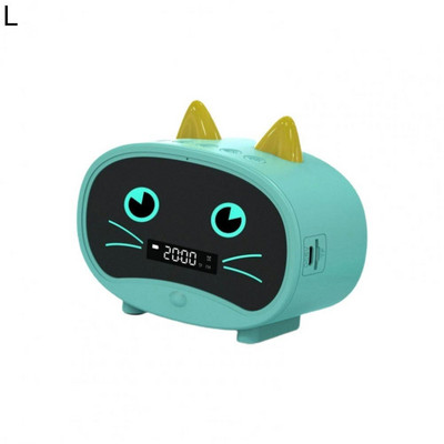 Difuzor compatibil cu Bluetooth Mini ceas deșteptător portabil Cute Cartoon Cat Difuzor wireless pentru exterior reloj despertador