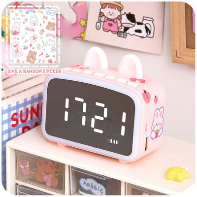 W&G Ins Ceas digital Ceas cu amânare Ceas pentru studenți Ceas cu trezire Decorație de birou Ceas electronic Swing Up Copii Alarma inteligentă