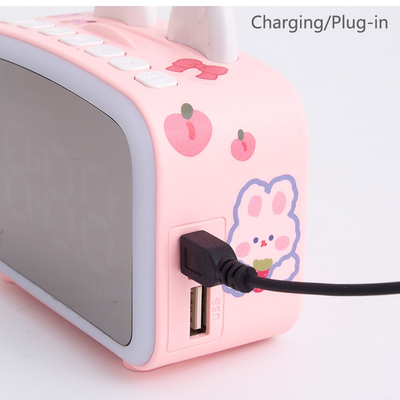 W&G Ins Ceas digital Ceas cu amânare Ceas pentru studenți Ceas cu trezire Decorație de birou Ceas electronic Swing Up Copii Alarma inteligentă