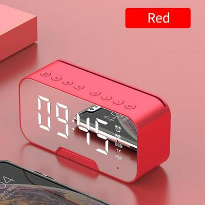 LED elektronikus ébresztőóra digitális kijelző vezeték nélküli Bluetooth hangszóró tükör ébresztőóra támogatás TF FM rádió funkcióval