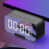 Vezeték nélküli Bluetooth hangszóró ébresztőóra FM rádió zenelejátszó LED USB elektronikus intelligens digitális tükör többfunkciós asztali óra