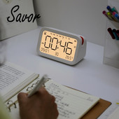 Elektronikus LCD digitális kijelzős ébresztőóra Szundi Csendes éjjeli cuki asztali óra Ofertas Electronica asztali dekoráció BF50AC