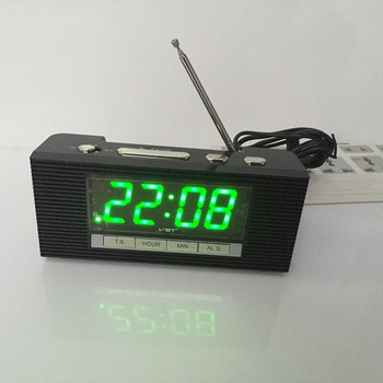 Ρολόι LED Ραδιόφωνο FM Ρολόι Ξυπνητήρι Νυχτερινό Ρολόι Ηλεκτρονικό Επιτραπέζιο Ψηφιακά Ρολόγια Luminova Διακόσμηση σπιτιού Υπνοδωματίου Καλύτερη για δώρο