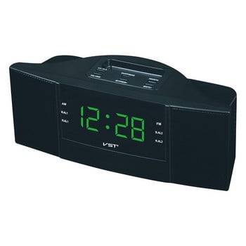 AsyPets Exquisite Dual Band φορητό ψηφιακό ξυπνητήρι ύπνου Ραδιόφωνο AM/FM με οθόνη LED Snooze Table DeskEU Plug