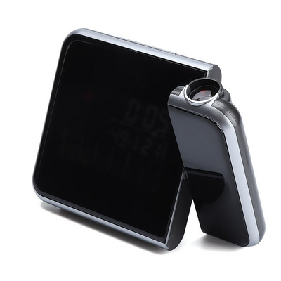 1 db digitális ébresztőóra fali vetítés időjárási LCD képernyő szundi ébresztő kettős lézeres forgatható óra színes kijelzős asztali óra