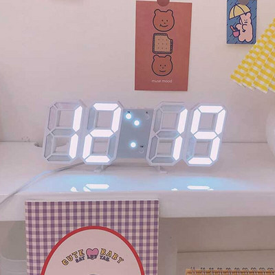 LED digitális falióra 3 fokozatú fényerővel ébresztőóra fali függőóra falióra lakberendezési digitális óra elektronikus