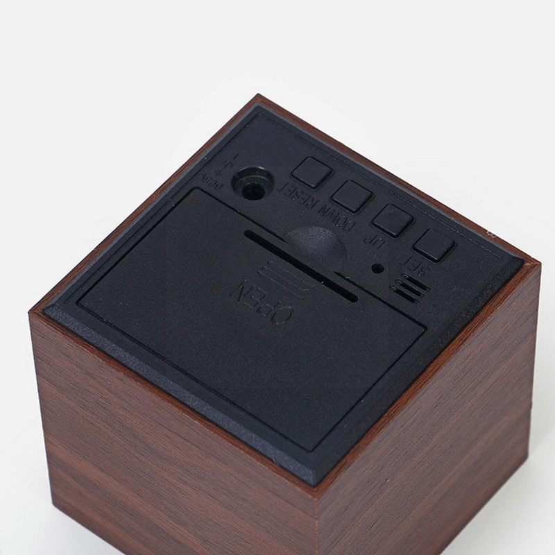 Ébresztőóra LED fa óra asztali hangvezérlés digitális Wood Despertador USB/AAA tápellátású elektronikus asztali órák