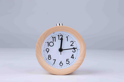 JINSUN Ceas din lemn Snooze Noptiera Copii Ceas cu alarmă Ac circular Iluminare din spate Ceas de birou Silențios Lemn Despertador fără ticăituri