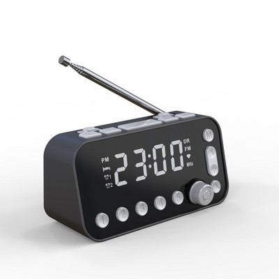Ceas cu alarmă digital Radio cu ceas cu alarmă Dab Fm, port dublu de încărcare USB Ecran LCD Iluminare din spate Alarma reglabilă cu volum Ceas cu alarmă