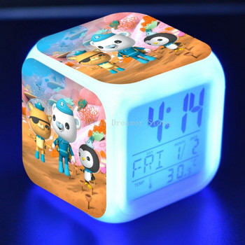 Γελοιογραφία Octonauts LED Ξυπνητήρι Anime Ψηφιακό 7 Χρώματος που αλλάζει Φως Νύχτα Λαμπερό Παιδικά Ρολόι Επιτραπέζιο Δώρο Dropshipping