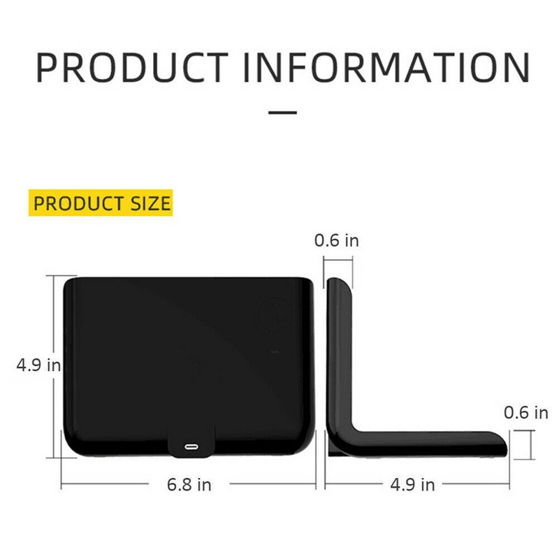 6 az 1-ben LED ébresztőóra vezeték nélküli töltő digitális hőmérővel asztali lámpával hálószobához 15 W mobiltelefon gyorstöltő Dropship