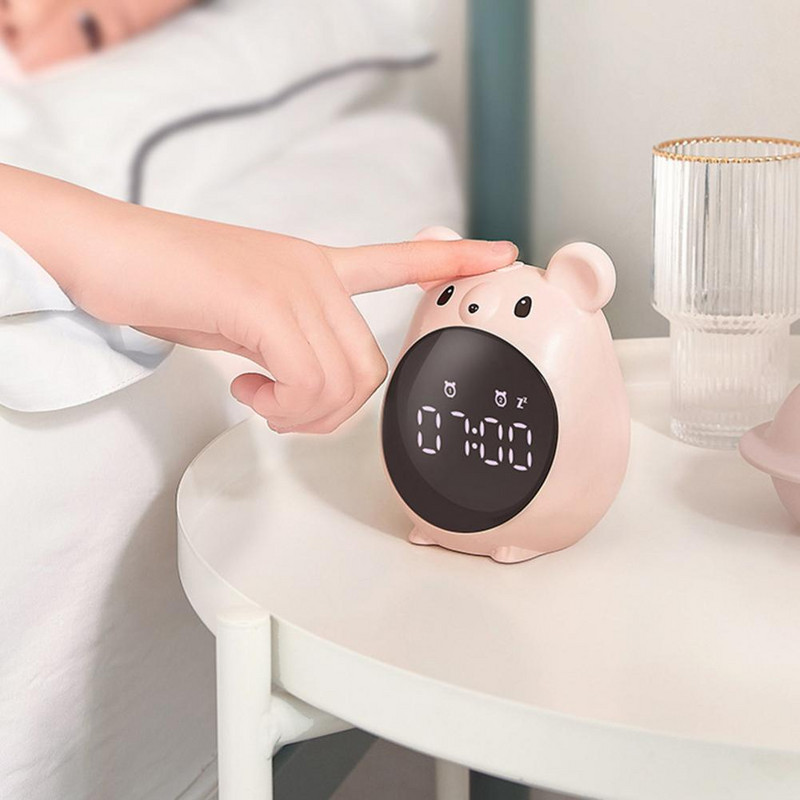 Kreativni patuljasti miš, mali budilnik, crtić, veliki zaslon, oblik miša, punjivo vrijeme za kućnu dekoraciju noćnog stolića