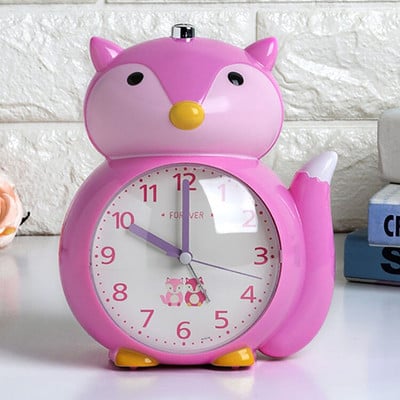 Puikus lapės žadintuvas Šviečiantis naktinis šviesos žadintuvas Nutildyti žadintuvas Stalinis stalinis laikrodis Namų miegamojo apdaila Dovana vaikams