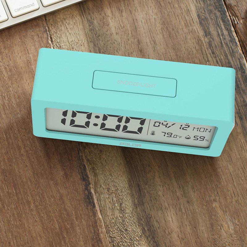 Baldr LED žadintuvas Despertador Temperatūra Drėgmė Elektroninis Stalinis Skaitmeninis Stalo Laikrodžiai Snaudimo Laikrodžiai Baltas Apšvietimas Ekranas