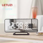 LED skaitmeninis žadintuvas stalinis elektroninis temperatūros žadintuvas su projekciniu FM radijo laiko projektoriumi miegamojo lovos laikrodis