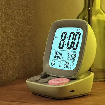 Нов анимационен дигитален будилник Led ученически детски нощни часовници Домашен ретро малък компютърен настолен часовник Музикален настолен часовник Подарък