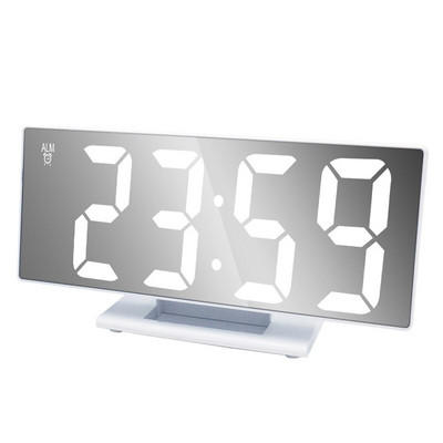 LED veidrodinis žadintuvas stalinis laikrodis Skaitmeninis namų dekoro snaudimo funkcija Stalo laikrodžio temperatūros ekranas Elektroninis stalo laikrodis