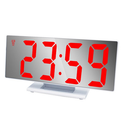 LED veidrodinis žadintuvas stalinis laikrodis Skaitmeninis namų dekoro snaudimo funkcija Stalo laikrodžio temperatūros ekranas Elektroninis stalo laikrodis