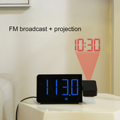 FanJu Ceas Digital Ceas Deşteptător Radio FM Ora Noapte Cu Proiector Perete Ceasuri Electronice De masă Decor Home Decor