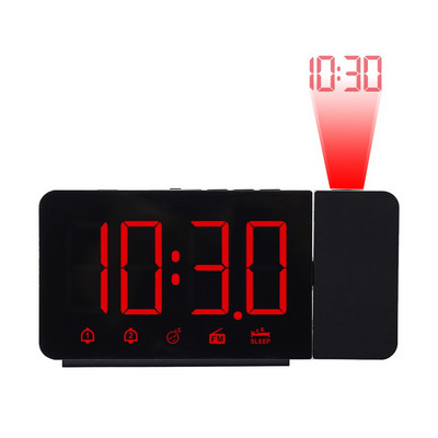 FanJu Ceas Digital Ceas Deşteptător Radio FM Ora Noapte Cu Proiector Perete Ceasuri Electronice De masă Decor Home Decor