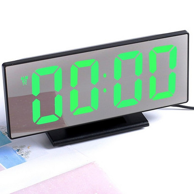 Digitális ébresztőóra LED tükör Elektronikus ébresztőórák Nagy LCD kijelzős digitális asztali óra naptári hőmérséklet órákkal