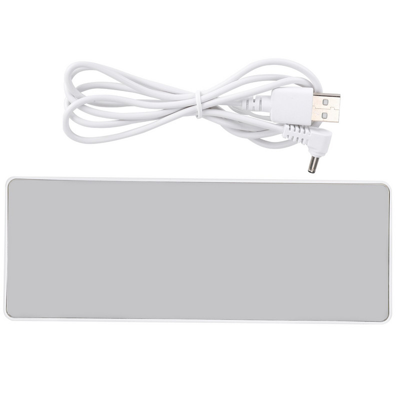 Elektroninis skaitmeninis laikrodis LED ekranas Skaitmeninis veidrodinis žadintuvai Baterijos kištukinis lizdas, dvejopo naudojimo maitinamas gražus laikrodžiai, stalo dekoras