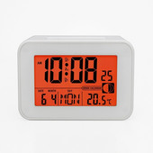 Jimei H174C-DCF-light radijo bangomis valdomas skaitmeninis žadintuvas LED foninis apšvietimas, snaudimas, nutildymas, kalendoriai, stalinis elektroninis išmanusis stalo laikrodis