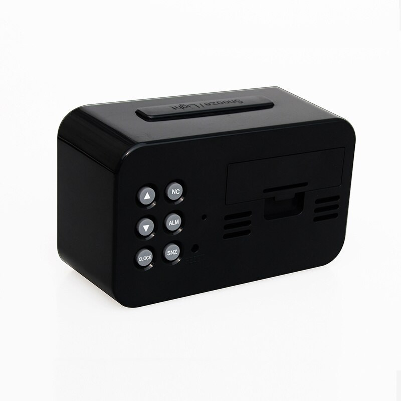 Jimei H174C-DCF-light radijo bangomis valdomas skaitmeninis žadintuvas LED foninis apšvietimas, snaudimas, nutildymas, kalendoriai, stalinis elektroninis išmanusis stalo laikrodis