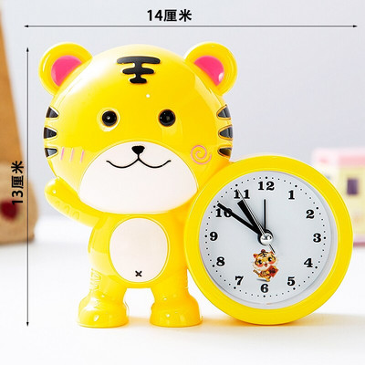 Παιδικά χαριτωμένα κινούμενα σχέδια ρολόι ξυπνητήρι δεινόσαυρος αγόρι μαθητών σπιτιού δυνατό ρολόι δημιουργικό παιδικό τραπέζι ξυπνητήρι