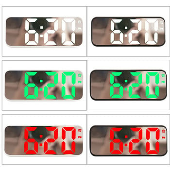Ρολόι κρεβατοκάμαρας Ξυπνητήρι Led Ψηφιακό Μοντέρνο Διακοσμητικό Ροζ Επιτραπέζιο Ρολόι για Ρολόγια σπιτιού Τραπέζι τοίχου Ηλεκτρονική επιφάνεια εργασίας