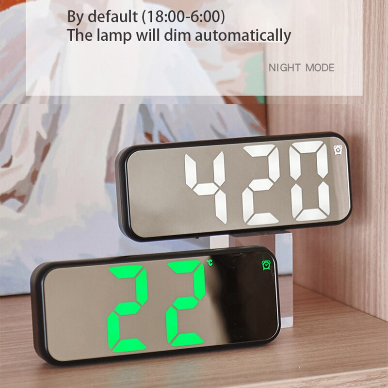 Miegamojo laikrodis prie lovos žadintuvas LED skaitmeninis modernus namų dekoras rožinis stalinis laikrodis namų laikrodžiams sieninis staliukas elektroninis darbalaukis